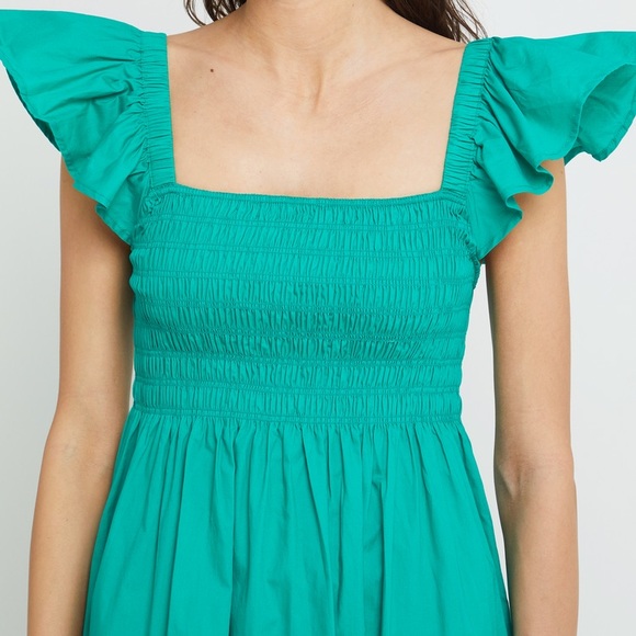 NWT o.p.t (one pretty time) Tuscany Dress in green with pockets - Picture 2 of 9